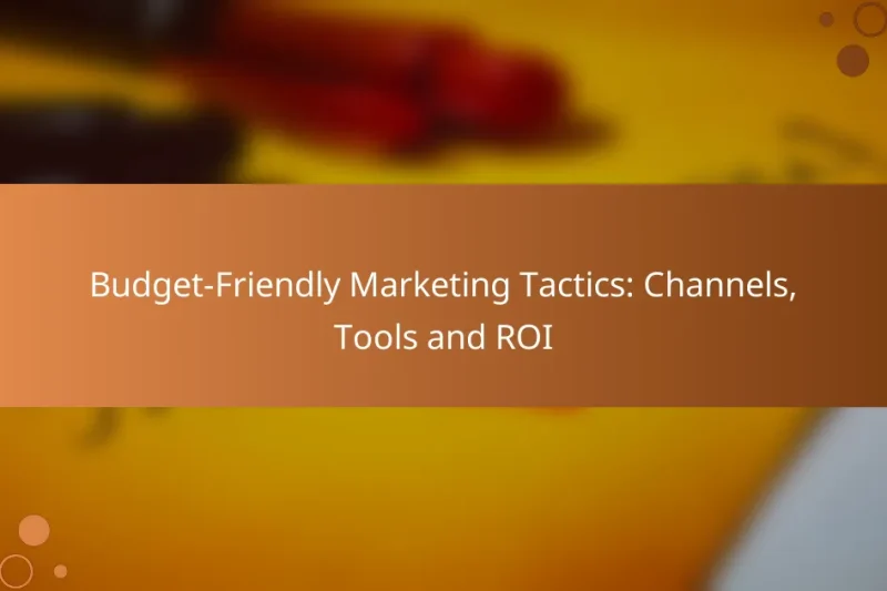 Budget-Friendly Marketing Tactics: Channels, Tools and ROI