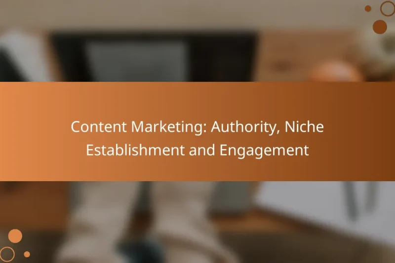 Content Marketing: Authority, Niche Establishment and Engagement