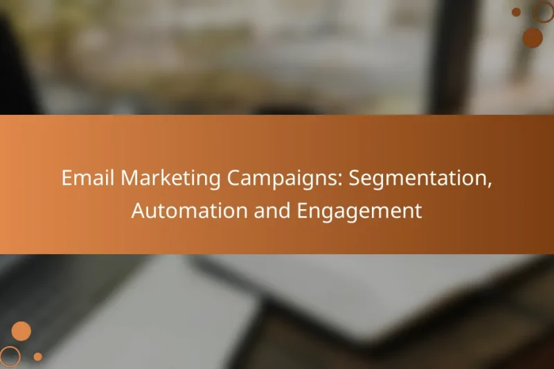 Email Marketing Campaigns: Segmentation, Automation and Engagement