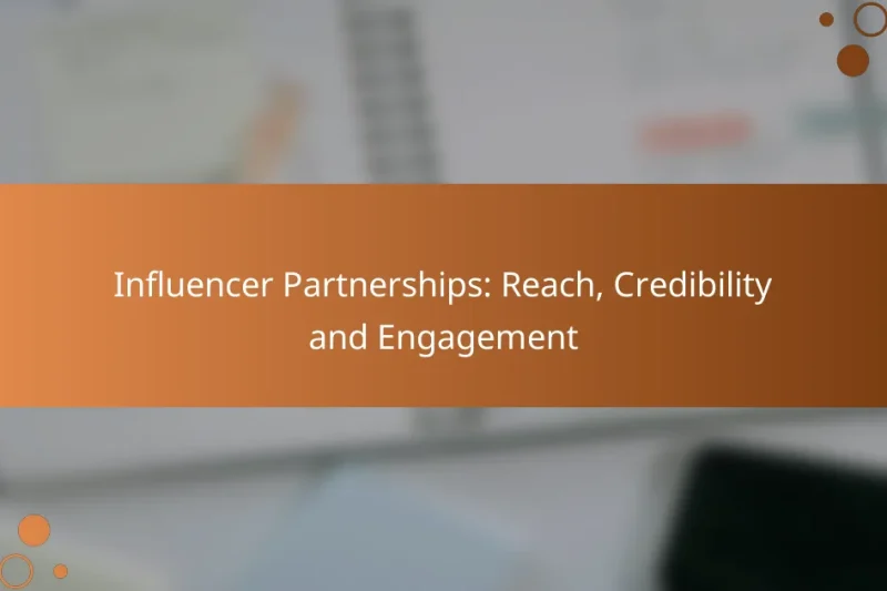 Influencer Partnerships: Reach, Credibility and Engagement