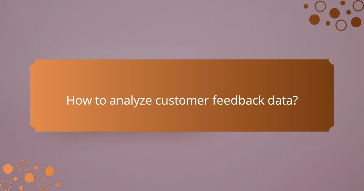 How to analyze customer feedback data?