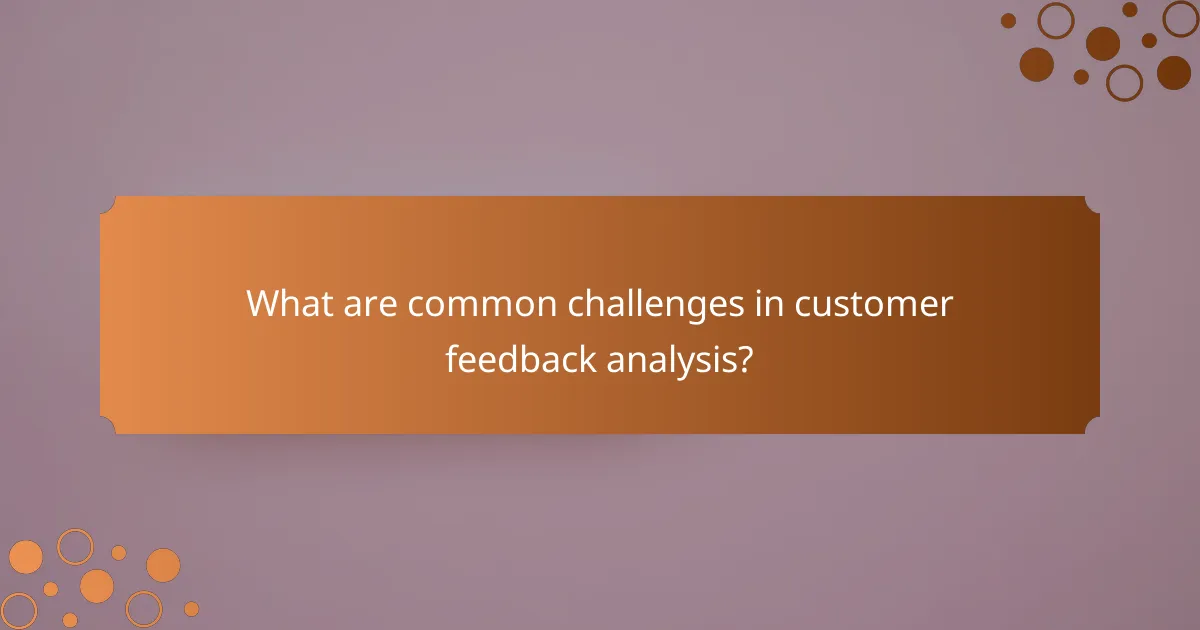 What are common challenges in customer feedback analysis?